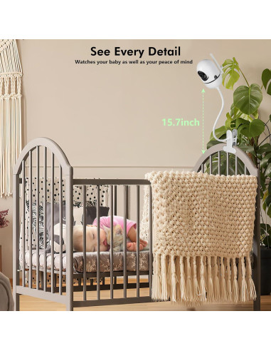 Soporte de Monitor de Bebé HelloBaby HB6550 Pro Flexible 39.88 cm