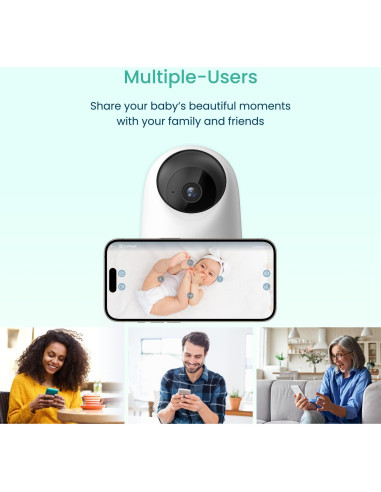 Monitor de Video para Bebés Babysense 2Peek 3MP HD WiFi - 2 Cámaras