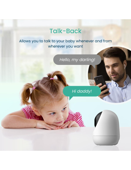 Monitor de Video para Bebés Babysense 2Peek 3MP HD WiFi - 2 Cámaras Monitor de Video para Bebés Babysense 2Peek 3MP HD WiFi - 2 Cámaras
