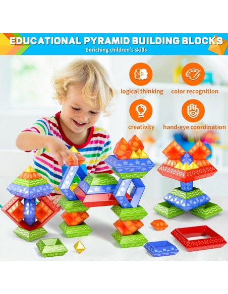 Juguetes de Apilamiento Montessori Doloowee 30 Pcs Educativos Juguetes de Apilamiento Montessori Doloowee 30 Pcs Educativos