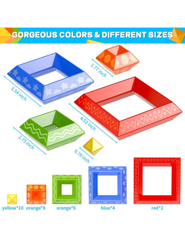 Juguetes de Apilamiento Montessori Doloowee 30 Pcs Educativos