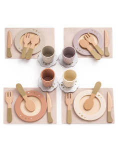 Juego de Platos de Madera Robud 4 Piezas para Niños