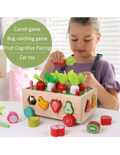 Juguete Montessori SHIERDU Carro de Huerto Multifuncional 0.87kg 2