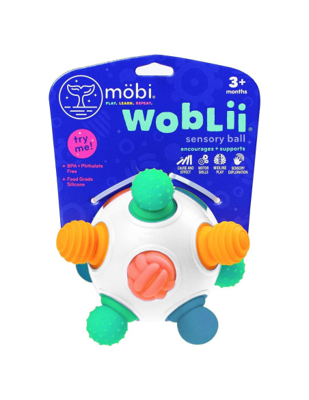 Juguete Sensorial Mobi Woblii Platinum para Bebés 3+ Meses Juguete Sensorial Mobi Woblii Platinum para Bebés 3+ Meses
