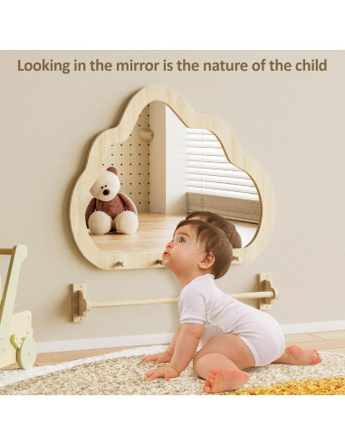Espejo Montessori BZBRLZ con Barra de Tracción para Bebés