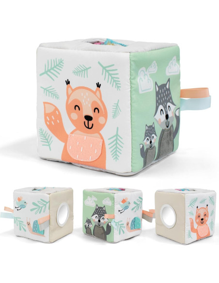 Caja de Pañuelos Montessori ZICOTO para Bebés 6-12 Meses Caja de Pañuelos Montessori ZICOTO para Bebés 6-12 Meses