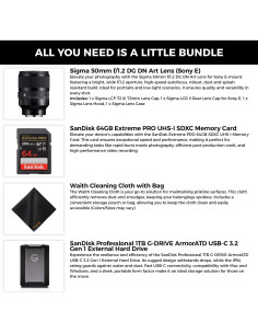 Lente Sigma 50mm f/1.2 DG DN Art Sony E + Disco Duro 1TB 2