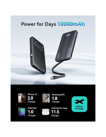 Cargador Portátil INIU 3-en-1 10000mAh 45W Carga Rápida Cargador Portátil INIU 3-en-1 10000mAh 45W Carga Rápida