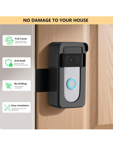 Soporte Antirrobo para Timbre de Video Ring - Sin Taladrar