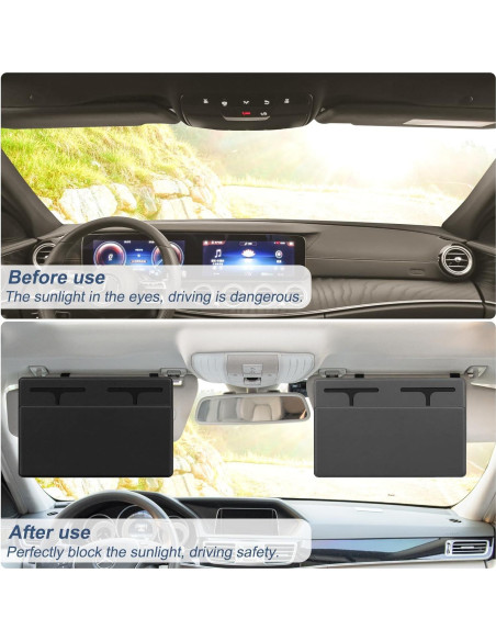 Extensor de Visera Solar NAZZO Negro para Coche Universal Extensor de Visera Solar NAZZO Negro para Coche Universal