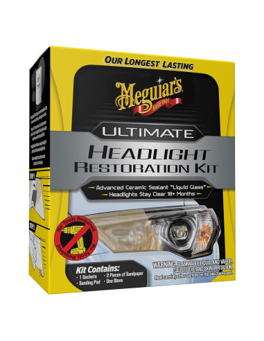 Kit de Restauración de Faros Meguiar's G2990SRP - Protección UV 18 Meses