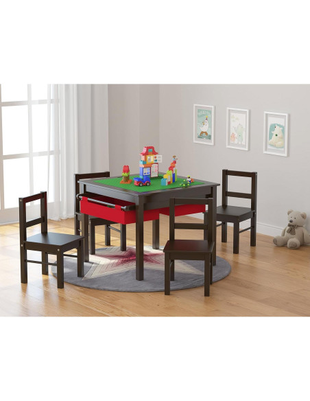 Set de 2 Sillas de Madera para Niños UTEX Espresso 3-8 Años Set de 2 Sillas de Madera para Niños UTEX Espresso 3-8 Años