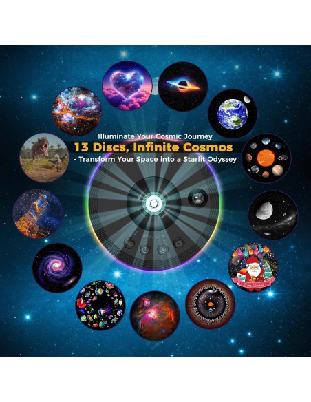 Proyector Planetario HD DORESshop con 13 Discos y Luz Nocturna Proyector Planetario HD DORESshop con 13 Discos y Luz Nocturna