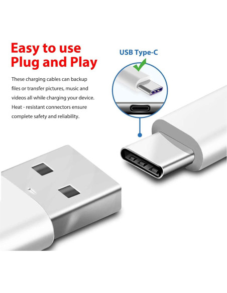 Cable de carga USB C 1.5m para cámara Arlo Essential 2K Cable de carga USB C 1.5m para cámara Arlo Essential 2K