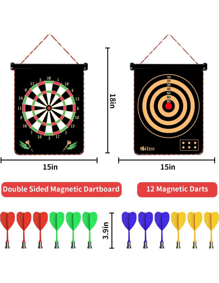 Juego de Dardos Magnéticos Gitus Bigao004 para Niños Juego de Dardos Magnéticos Gitus Bigao004 para Niños
