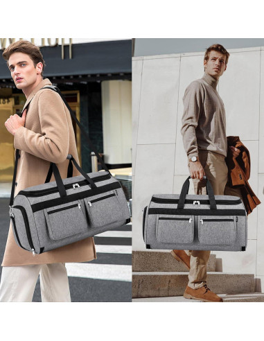 Bolsa de viaje tipo duffel IBFUN 2 en 1 con bolsa de aseo