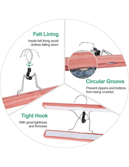 Perchas de Madera de Cedro TOPIA HANGER 12 Piezas Antideslizantes Perchas de Madera de Cedro TOPIA HANGER 12 Piezas Antideslizantes
