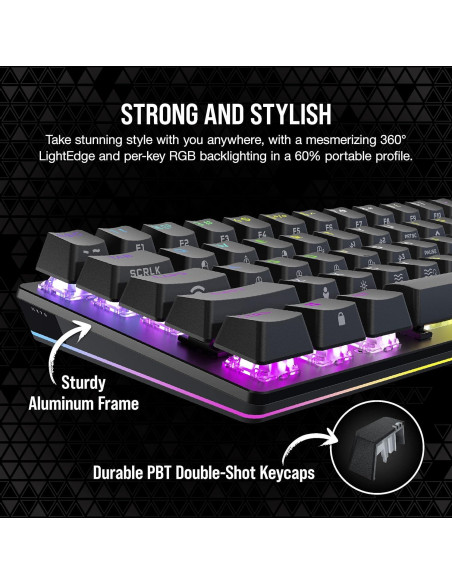 Teclado Mecánico Inalámbrico Corsair K70 Pro Mini RGB 60% Teclado Mecánico Inalámbrico Corsair K70 Pro Mini RGB 60%