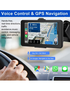 Pantalla Carplay Portátil 7" MRSXWPY con Cámara de Reversa 2