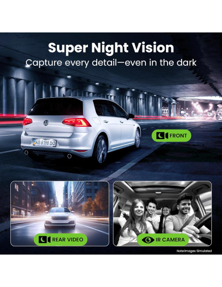 Cámara de tablero GEARit 4K triple con visión nocturna Cámara de tablero GEARit 4K triple con visión nocturna