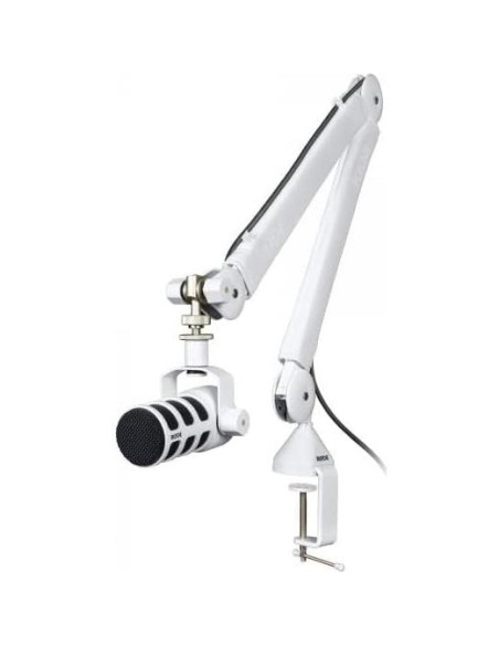 Micrófono Dinámico USB Rode PodMic + Brazo PSA1+ Blanco Micrófono Dinámico USB Rode PodMic + Brazo PSA1+ Blanco