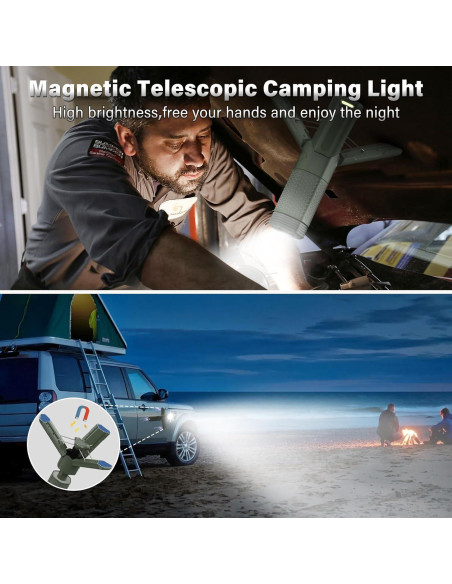 Linterna de Camping Telescópica M KARMATER 10500mAh Verde Linterna de Camping Telescópica M KARMATER 10500mAh Verde