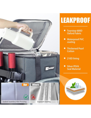 Mochila Enfriadora AYAMAYA 24 L Gris Impermeable 16H Aislamiento