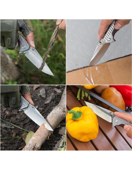 Cuchillo de bolsillo FLISSA plegable 8.5 cm acero inoxidable Cuchillo de bolsillo FLISSA plegable 8.5 cm acero inoxidable