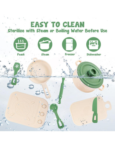 Juego de Cocina de Silicona TYRY.HU 11 Piezas Verde
