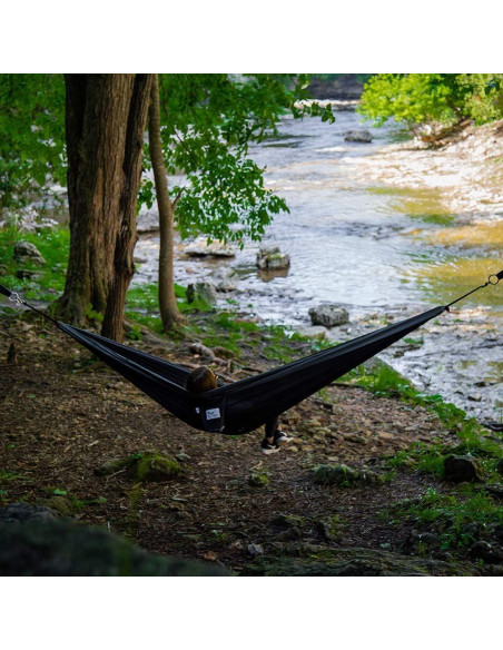 Hamaca de Camping Doble Vivere 325x200cm Nylon Negro/Gris Hamaca de Camping Doble Vivere 325x200cm Nylon Negro/Gris