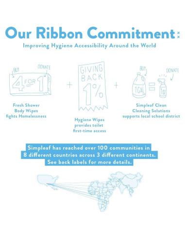 Toallitas Húmedas Desechables Simpleaf Aloe Vera 30 Unidades