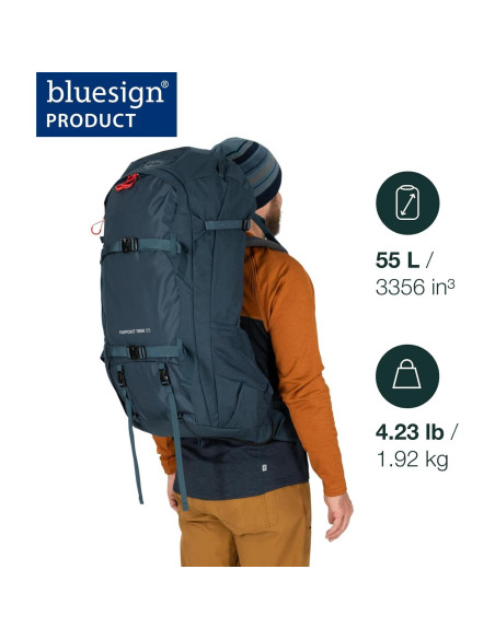 Mochila de Viaje Osprey Farpoint Trek 55L Hombre Negro Mochila de Viaje Osprey Farpoint Trek 55L Hombre Negro