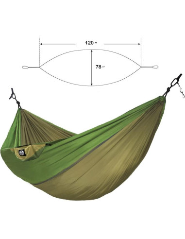 Hamaca Doble de Camping CozyMe 305x198 cm Nylon Paracaídas