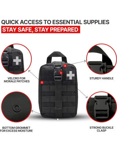 Bolsa Médica Táctica Orca Tactical IFAK Rip Away Negra