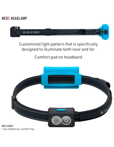 Linterna Frontal Ledlenser NEO3, 400 Lúmenes, Luz Ajustable Linterna Frontal Ledlenser NEO3, 400 Lúmenes, Luz Ajustable