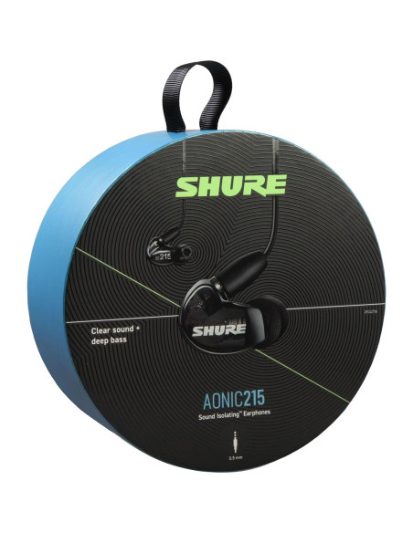 Auriculares Shure AONIC 215 con Aislamiento de Sonido - Negro Auriculares Shure AONIC 215 con Aislamiento de Sonido - Negro