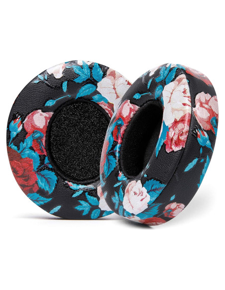 Almohadillas de Repuesto Wicked Cushions para Beats Solo 2 y 3 - Cuero Suave, Espuma de Memoria, Color Negro Floral Almohadillas de Repuesto Wicked Cushions para Beats Solo 2 y 3 - Cuero Suave, Espuma de Memoria, Color Negro Floral