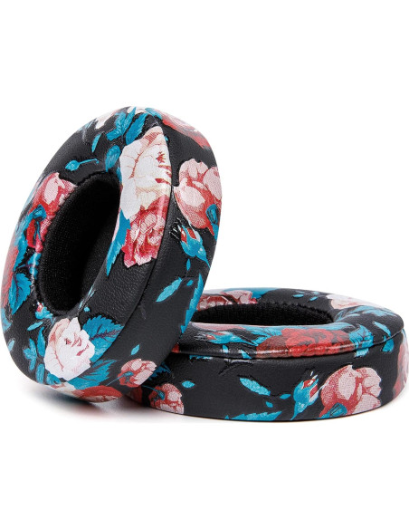 Almohadillas de Repuesto Wicked Cushions para Beats Solo 2 y 3 - Cuero Suave, Espuma de Memoria, Color Negro Floral Almohadillas de Repuesto Wicked Cushions para Beats Solo 2 y 3 - Cuero Suave, Espuma de Memoria, Color Negro Floral