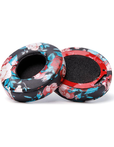 Almohadillas de Repuesto Wicked Cushions para Beats Solo 2 y 3 - Cuero Suave, Espuma de Memoria, Color Negro Floral Almohadillas de Repuesto Wicked Cushions para Beats Solo 2 y 3 - Cuero Suave, Espuma de Memoria, Color Negro Floral