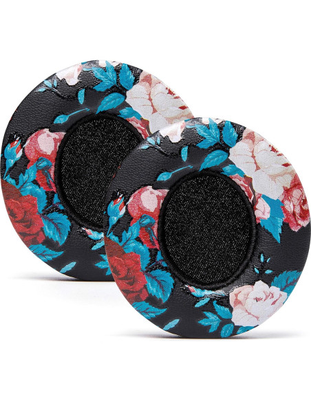 Almohadillas de Repuesto Wicked Cushions para Beats Solo 2 y 3 - Cuero Suave, Espuma de Memoria, Color Negro Floral Almohadillas de Repuesto Wicked Cushions para Beats Solo 2 y 3 - Cuero Suave, Espuma de Memoria, Color Negro Floral