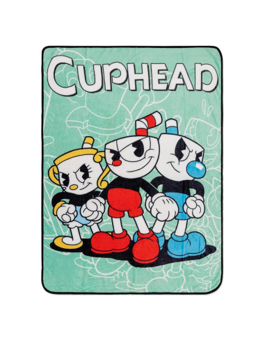 Manta de Forro Cuphead 152x114 cm Poliester Suave