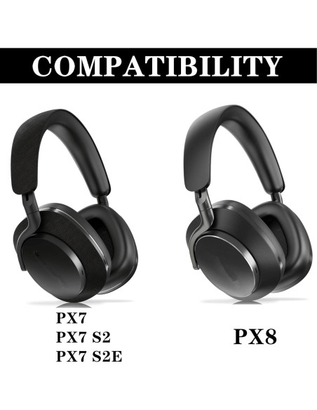 Almohadillas de Repuesto YunYiYi para Auriculares Bowers & Wilkins PX7 S2/PX8 - Negro Almohadillas de Repuesto YunYiYi para Auriculares Bowers & Wilkins PX7 S2/PX8 - Negro