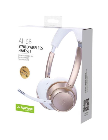 Auriculares Bluetooth Avantree AH6B On Ear con micrófono, 22h Auriculares Bluetooth Avantree AH6B On Ear con micrófono, 22h