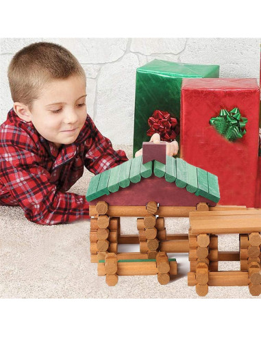 Juguete de Construcción de Madera Joqutoys 90 Piezas para Niños