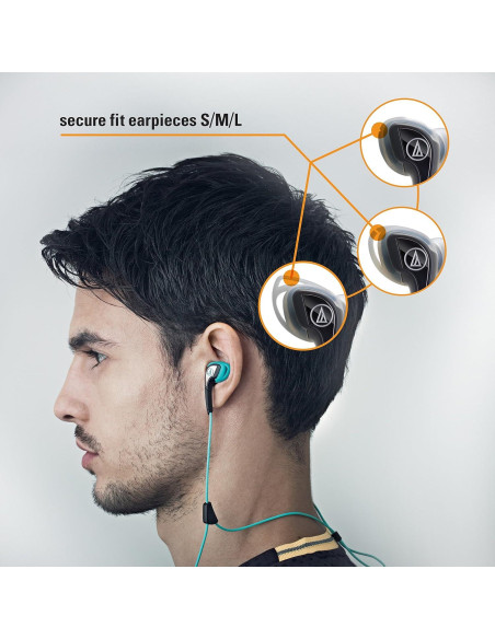 Auriculares In-Ear Audio-Technica ATH-SPORT2YP Amarillo/Rosa Auriculares In-Ear Audio-Technica ATH-SPORT2YP Amarillo/Rosa