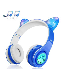 Auriculares Inalámbricos Bluetooth Woice para Niños Azul, LED