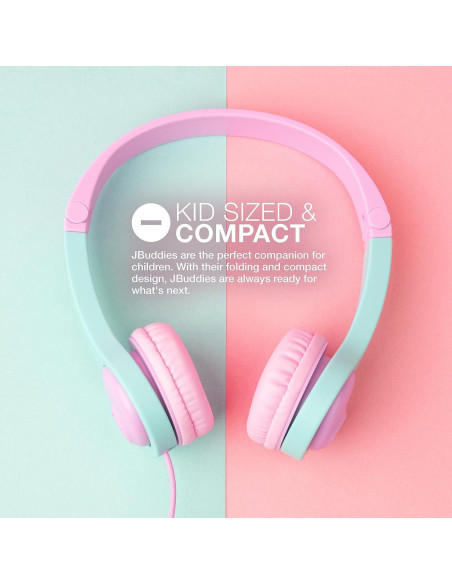 Auriculares Plegables JLab JBuddies Gen 2 Rosa/Aqua para Niños Auriculares Plegables JLab JBuddies Gen 2 Rosa/Aqua para Niños