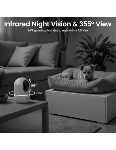 Cámara de Seguridad INFIYA 2K WiFi Interior con Alerta de Movimiento