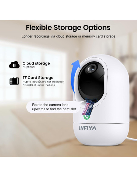 Cámara de Seguridad INFIYA 2K WiFi Interior con Alerta de Movimiento Cámara de Seguridad INFIYA 2K WiFi Interior con Alerta de Movimiento