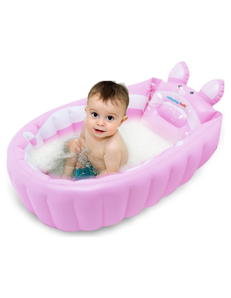 Bañera Inflable Anbel Rosa para Bebés 0-6 Años Bañera Inflable Anbel Rosa para Bebés 0-6 Años